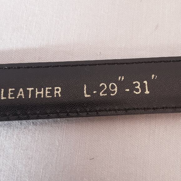 Beacon Hill Belt Skinny Large 29" to 31" Waist Semi Aniline Black Leather - Picture 11 of 14